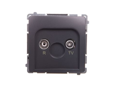 Simon Basic Gniazdo antenowe RTV końcowe separowane grafit matowy BMZAR1/1.01/28