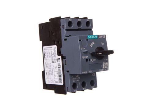 Wyłącznik wielkość s00, do ukł. rozruchowych, prąd znamionowy10A wyzw. zwarc.130A 3RV2311-1JC10