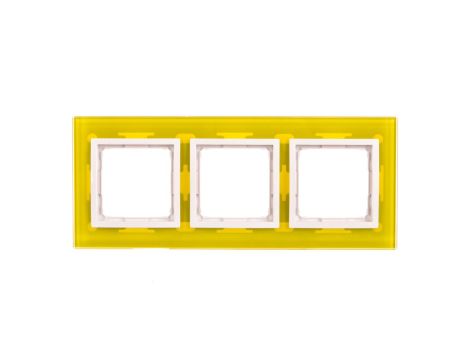 Simon 54 Nature Ramka potrójna szkło LIMONKOWY SORBET DRN3/90