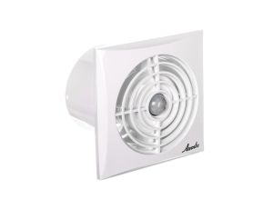 Wentylator wyciągowy fi 100 8W 102m3/h 230V IPX4 biały wył. czasowy, czujnik ruchu SILENCE WZ100R