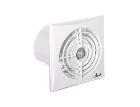 Wentylator wyciągowy fi 100 8W 102m3/h 230V IPX4 biały wył. czasowy, czujnik ruchu SILENCE WZ100R