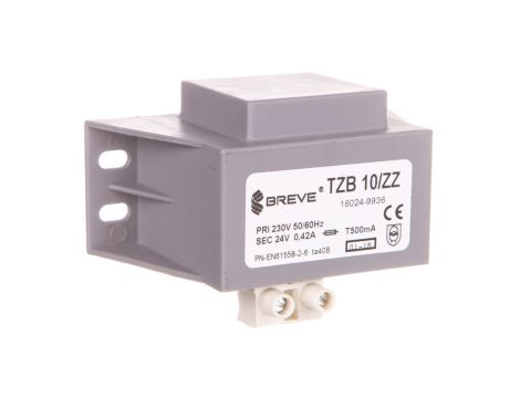 Transformator 1-fazowy bezpieczeństwa TZB 10/ZZ 230/ 24V 0,41A, Ta 40, 16024-9936