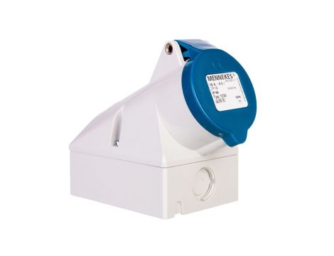 Gniazdo naścienne 2-częściowe 16A 3p 6h 230V IP44 zaciski bezśrubowe MEN1720