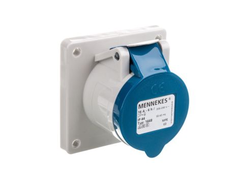 Gniazdo tablicowe proste 16A 3p 6h 230V IP44 zaciski bezśrubowe MEN1668
