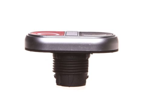 Przycisk sterowniczy 22mm podwójny czarny/czerwony podświetlany kryte z samopowrotem bez adaptera /I-0/ LPCBL7122