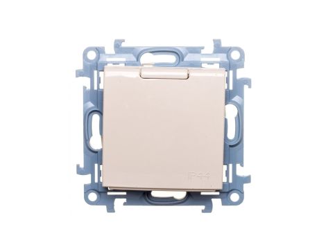 Simon 10 Gniazdo pojedyncze SCHUKO z uszczelką kremowe 16A 250V IP44 CGSZ1B.01/41