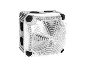 Sygnalizator ostrzegawczy przezroczysty 24V DC LED stały IP66 853.400.55