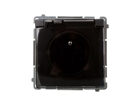 Simon Basic Gniazdo pojedyncze z/u bryzgoszczelne IP44 16A, 250V grafit matowy BMGZ1B.01/28A