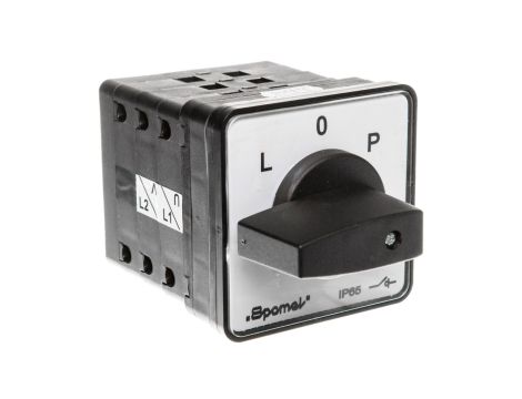 Łącznik krzywkowy L-0-P 100A mocowany do pulpitu pokrętło czarne SK100-3.8368P03