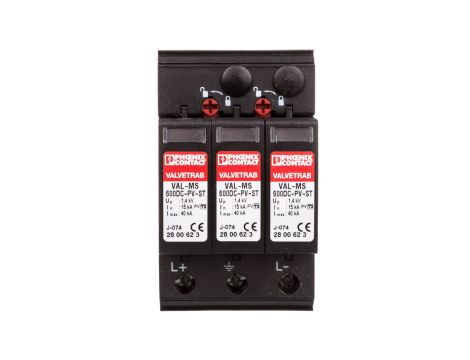 Ogranicznik przepięć Typ T2 40kA 2,7kV 800V DC VAL-MS 600DC-PV/2+V 2800642