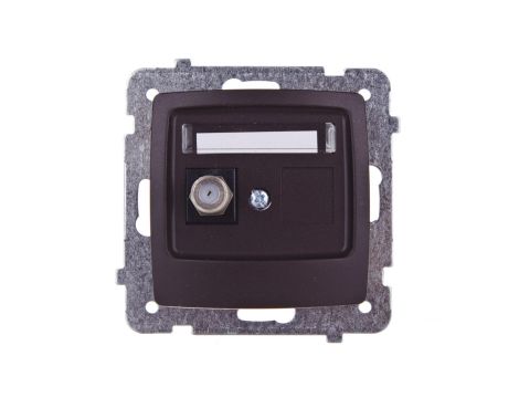 KARO Gniazdo antenowe pojedyncze typu F czekoladowy metalik GPA-1SF/m/40