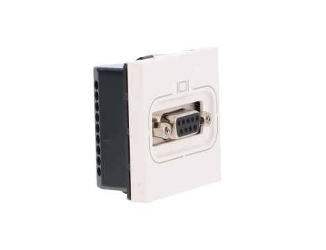 MOSAIC Gniazdo SUB D ze złączem na śruby /2moduły/ białe RS 232 9 styków 078765