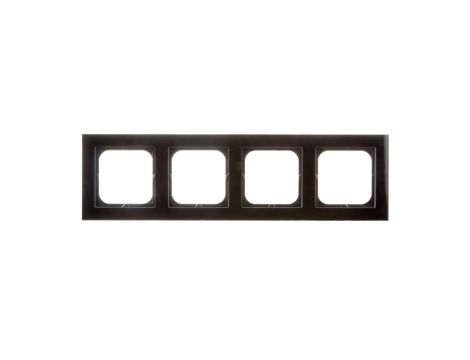SONATA Ramka poczwórna czarne szkło R-4RG/32
