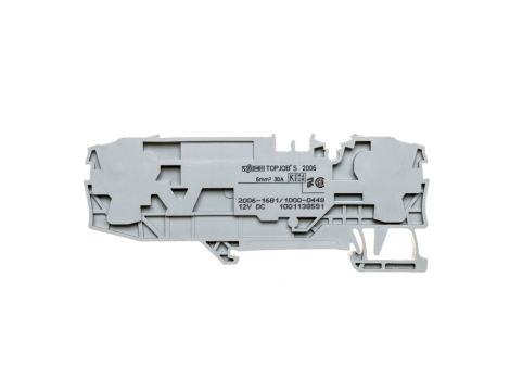 Złączka 2-przewodowa 6mm2 z LED szara TOPJOBS 2006-1681/1000-449 /25szt./