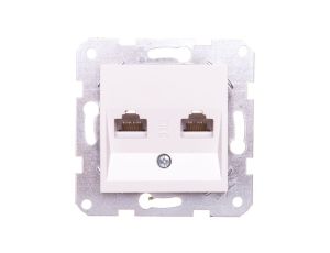 Karre Gniazdo Komputerowe 2xrj45 Kat. 5e, Kolor Biały / 90963634