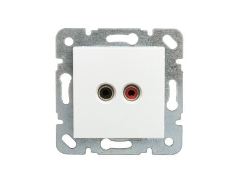 Karre Gniazdo Głośnikowe Konektor 2xchinch, Kolor Biały / 90967037