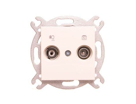 Karre Gniazdo Rtv Końcowe, Kolor Krem / 90963721