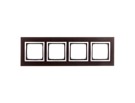 Simon 54 Nature Ramka poczwórna drewno SREBRNE WENGE DRN4/84