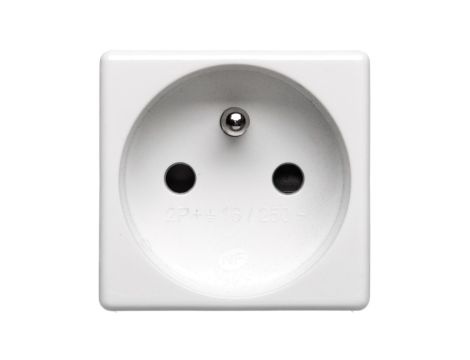 Gniazdo pojedyncze z/u 16A 2 moduły białe standard francuski ELIT00874 /opak. 30/