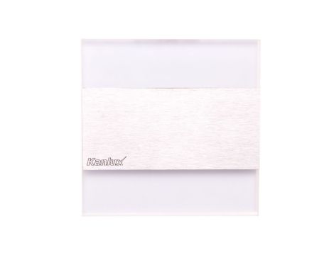 Oprawa przyschodowa LED kwadratowa TERRA LED CW 0.8W 12 DC 15lm kl.III IP20 barwa zimna 6500K stal nierdzewna 23104