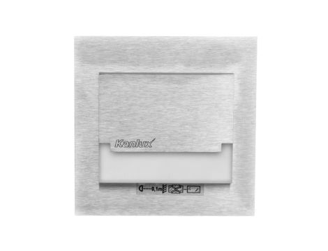 Oprawa przyschodowa LED kwadratowa SABIK MINI LED C 0.8W 12 DC 15lm kl.III IP20 barwa zimna 6500K stal nierdzewna 23111