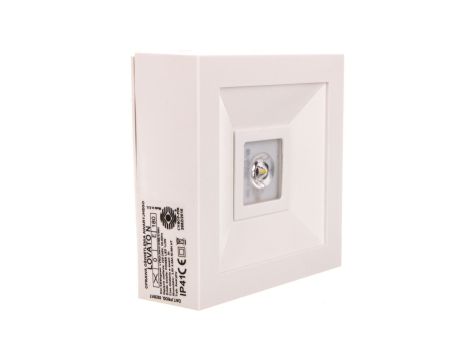 Oprawa awaryjna LOVATO N LED 3W (opt. otwarta) 3h jednozadaniowa biała LVNO/3W/C/3/SE/X/WHLVNO/3W/C/3/SE/X/WH