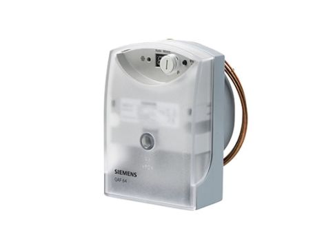 Automat przeciwzamrożeniowy, wyjście ciągłe 0..10 V i 2-stawne, kapilara 2 m, IP42 QAF64.2-J