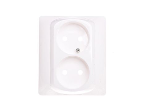 SISTENA LIFE Plakietka gniazda podwójnego arctic 771032