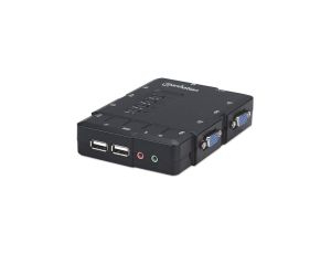 Przełącznik KVM VGA/USB 4x1 4-Portowy z Audio/Mic
