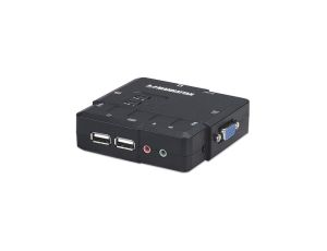 Przełącznik KVM VGA/USB 2x1 2-Portowy z Audio/Mic