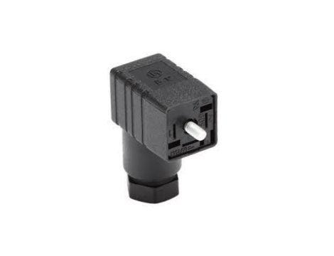 Złącze zaworowe typ A 18mm żeńskie 3-PIN 2A GML 216 NJ LED 24 VR YE black