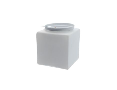 PLAFON G-8, E27, 60W, biała-stal malowana proszkowo, klosz matowy-szkło, IP20 G01 G-8