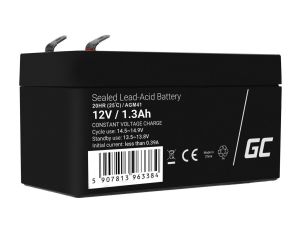 Green Cell AGM VRLA 12V 2.3Ah bezobsługowy akumulator do systemu alarmowego, kasy fiskalnej, zabawki