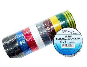 Taśma elektroizolacyjna PCW (zestaw 10 rolek 19mm x 20m x 0,13mm) mix kolorów
