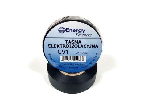 Taśma elektroizolacyjna PCW (19mm x 20m x 0.13mm) czarna