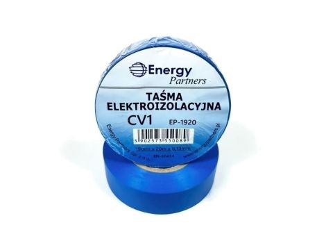Taśma elektroizolacyjna PCW (19mm x 20m x 0.13mm) niebieska