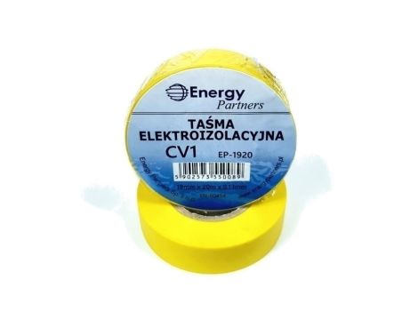 Taśma elektroizolacyjna PCW (19mm x 20m x 0.13mm) żółta