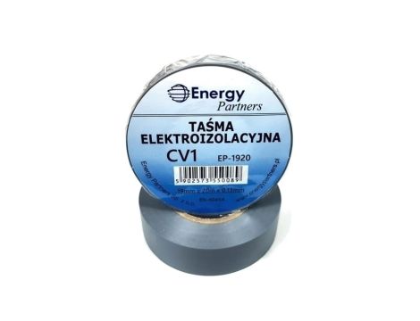 Taśma elektroizolacyjna PCW (19mm x 20m x 0.13mm) szara