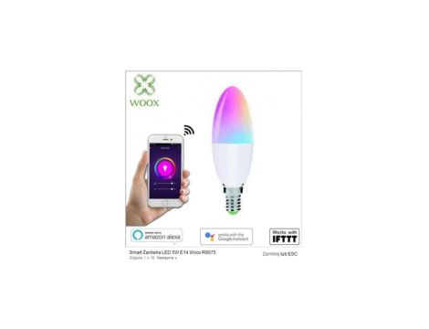 Woox R9075 Smart Żarówka WiFi LED RGB+CCT 5W E14