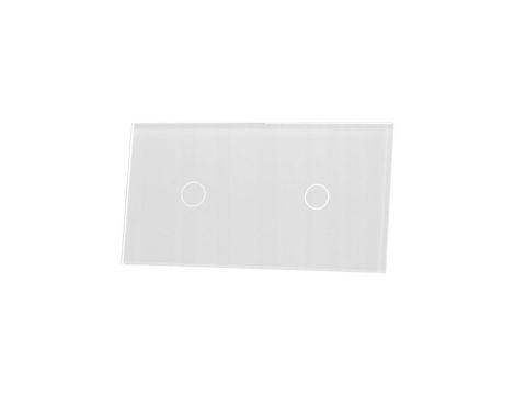 Livolo BIAŁY PANEL SZKLANY 1+1 7011-61