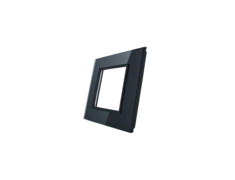 Livolo POJEDYNCZA CZARNA RAMKA SZKLANA 80mm GPF-1-62