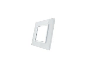 Livolo POJEDYNCZA BIAŁA RAMKA SZKLANA 80mm GPF-1-61