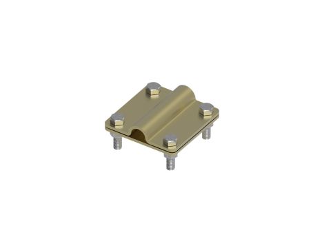 Złącze uniwersalne 2-elem. 80x80 bednarka-pręt16 mosiądz 215.3 MS 21500310