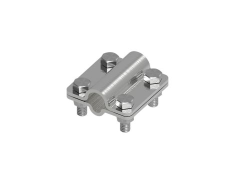 Złącze uniwersalne 2-elem. 60x60 drut8-pręt16 stal nierdzewna 214.6 NI 21400605