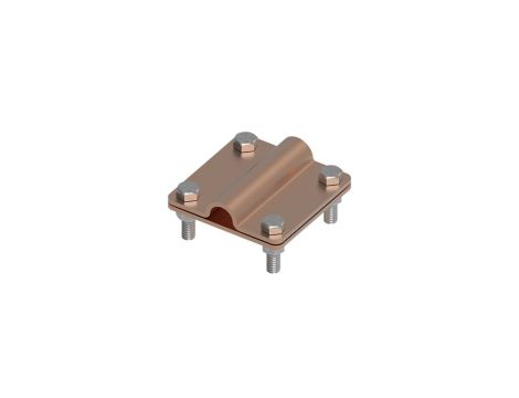 Złącze uniwersalne 2-elem. 80x80 bednarka-pręt16 miedź 215.3 CU 21500303