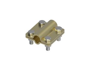 Złącze uniwersalne 2-elem. 60x60 drut8-pręt16 mosiądz 214.6 MS 21400610