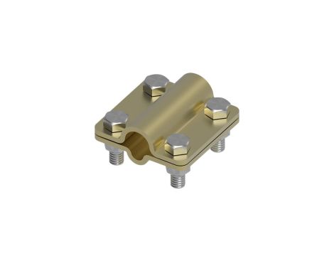 Złącze uniwersalne 2-elem. 60x60 drut8-pręt16 mosiądz 214.6 MS 21400610