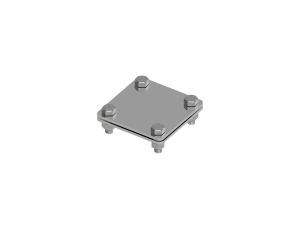 Złącze uniwersalne 2-elem. 80x80 bednarka-bednarka stal nierdzewna 215.1 NI 21500105