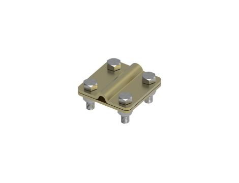 Złącze uniwersalne 2-elem. 60x60 bednarka-drut8 mosiądz 214.2 MS 21400210