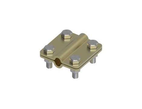 Złącze uniwersalne 2-elem. 60x60 drut8-drut8 mosiądz 214.4 MS 21400410